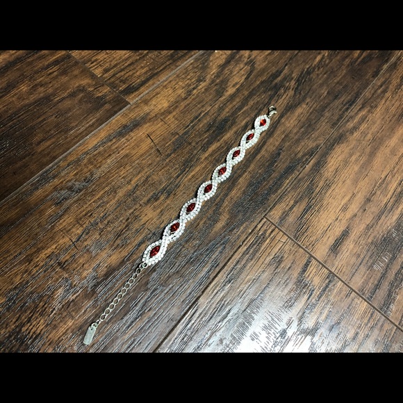 Silver & Red Bracelet - Picture 1 of 5